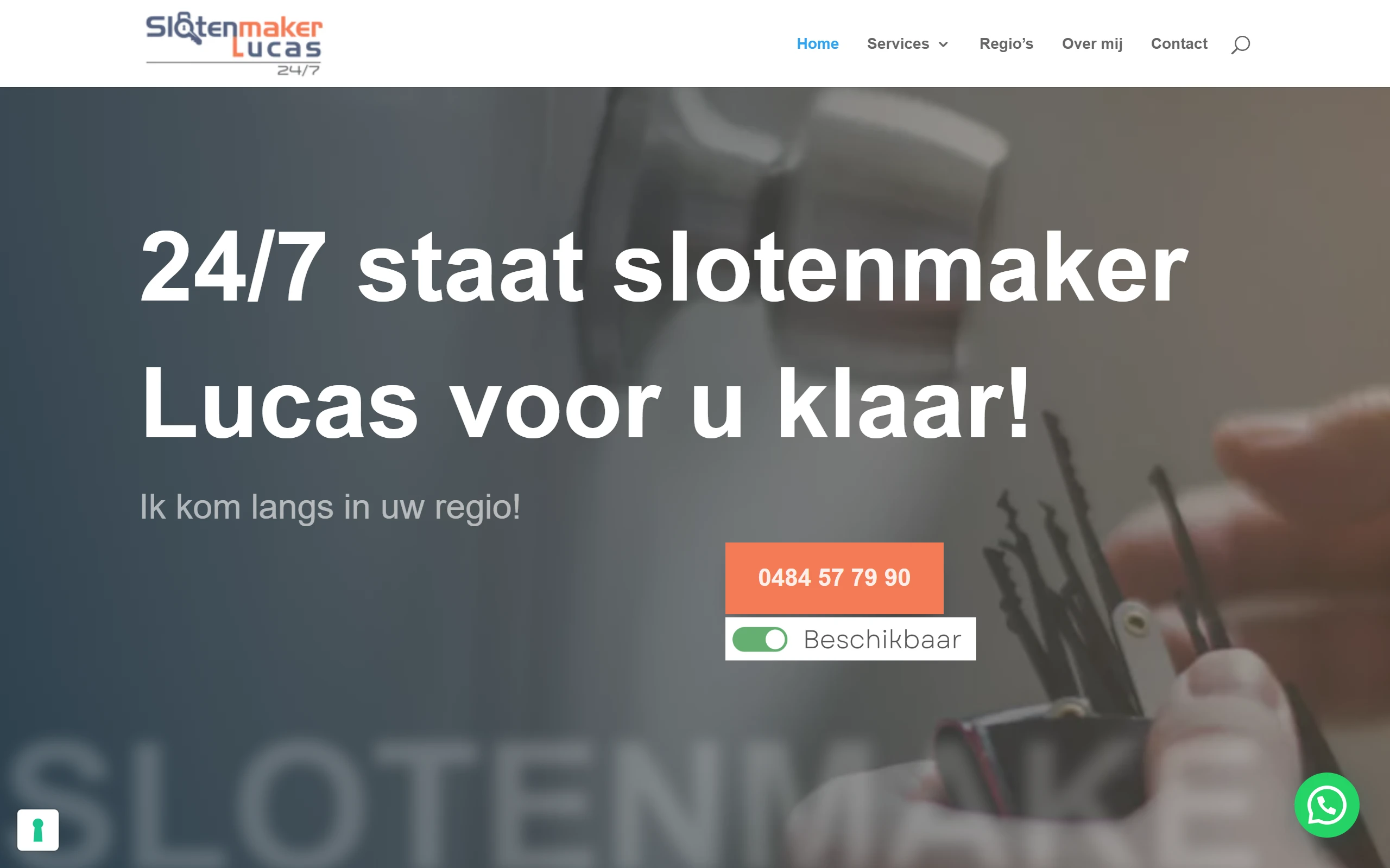 Oude website van de slotenmaker